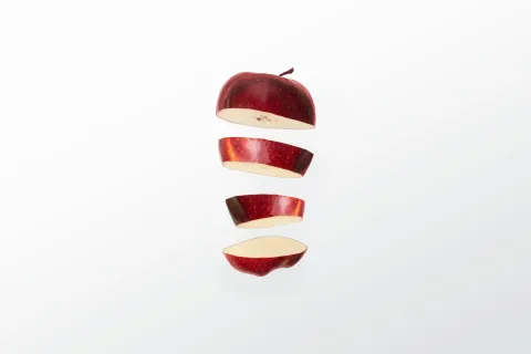 Thin apple slices