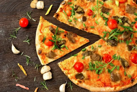 Veggie with mushrooms and tomatoes