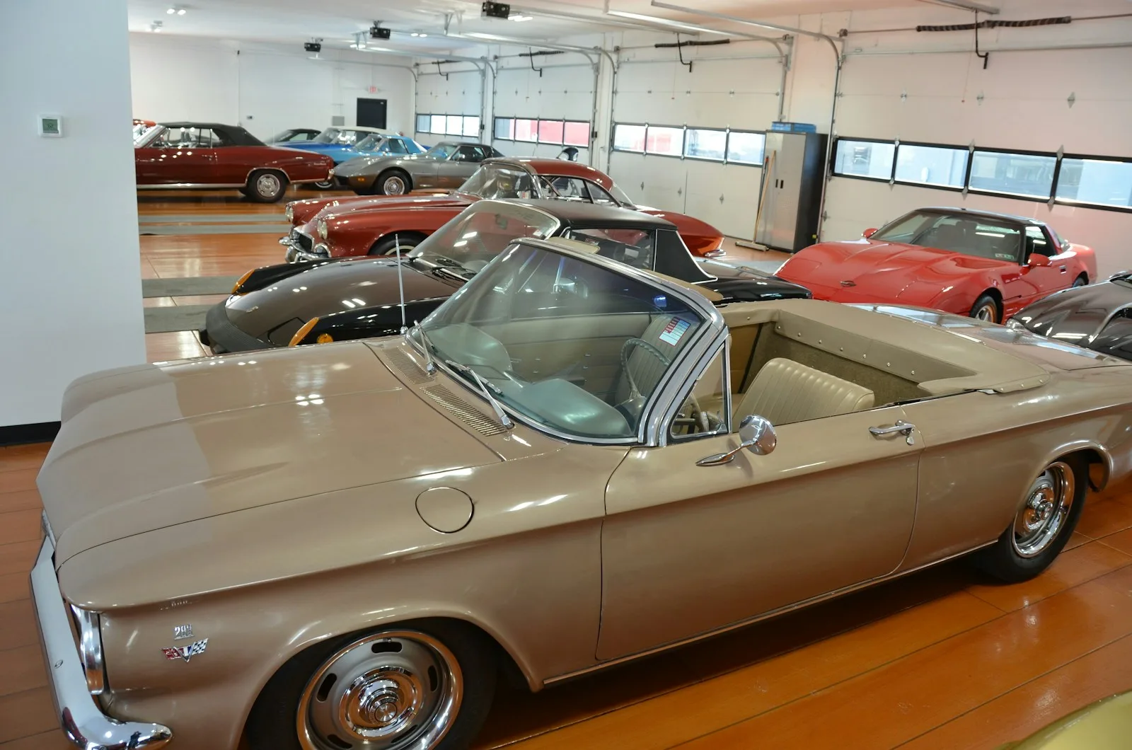 Showroom row, all of them looking back at you